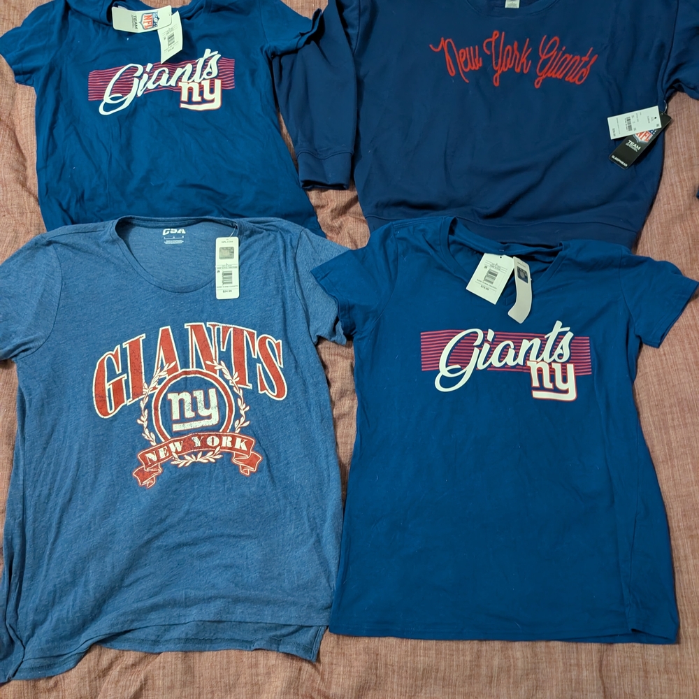 NFL Kids Short Sleeve Tees in Navy and Royal Blue with Orange Accents
